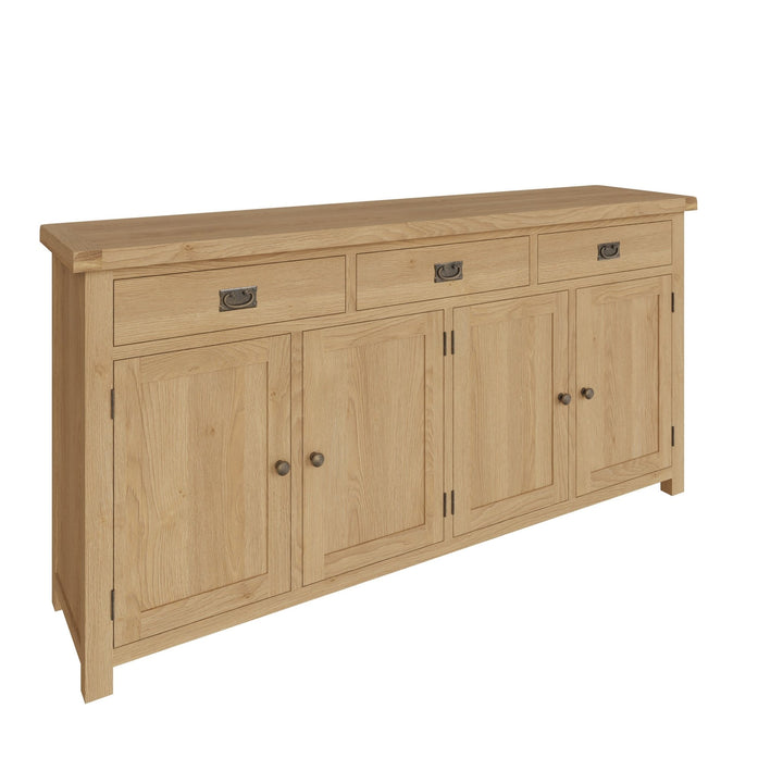 Kirdford Oak Large 4 Door Sideboard9 - Duck Barn Interiors