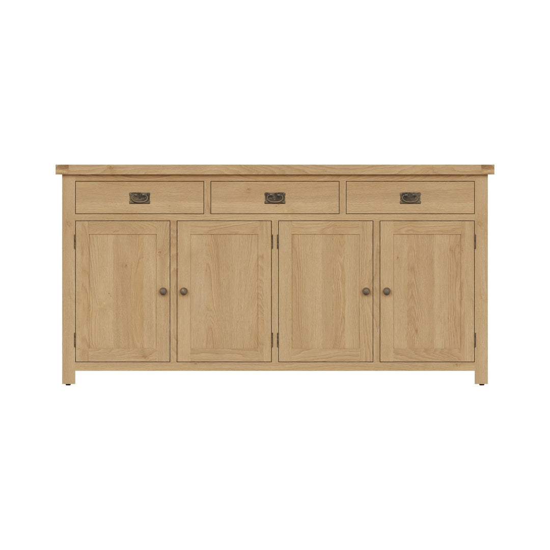 Kirdford Oak Large 4 Door Sideboard8 - Duck Barn Interiors