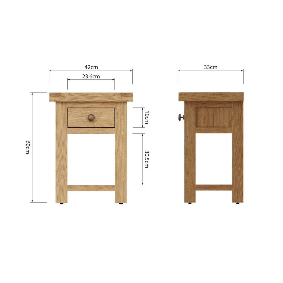 Kirdford Oak Side Table9 - Duck Barn Interiors