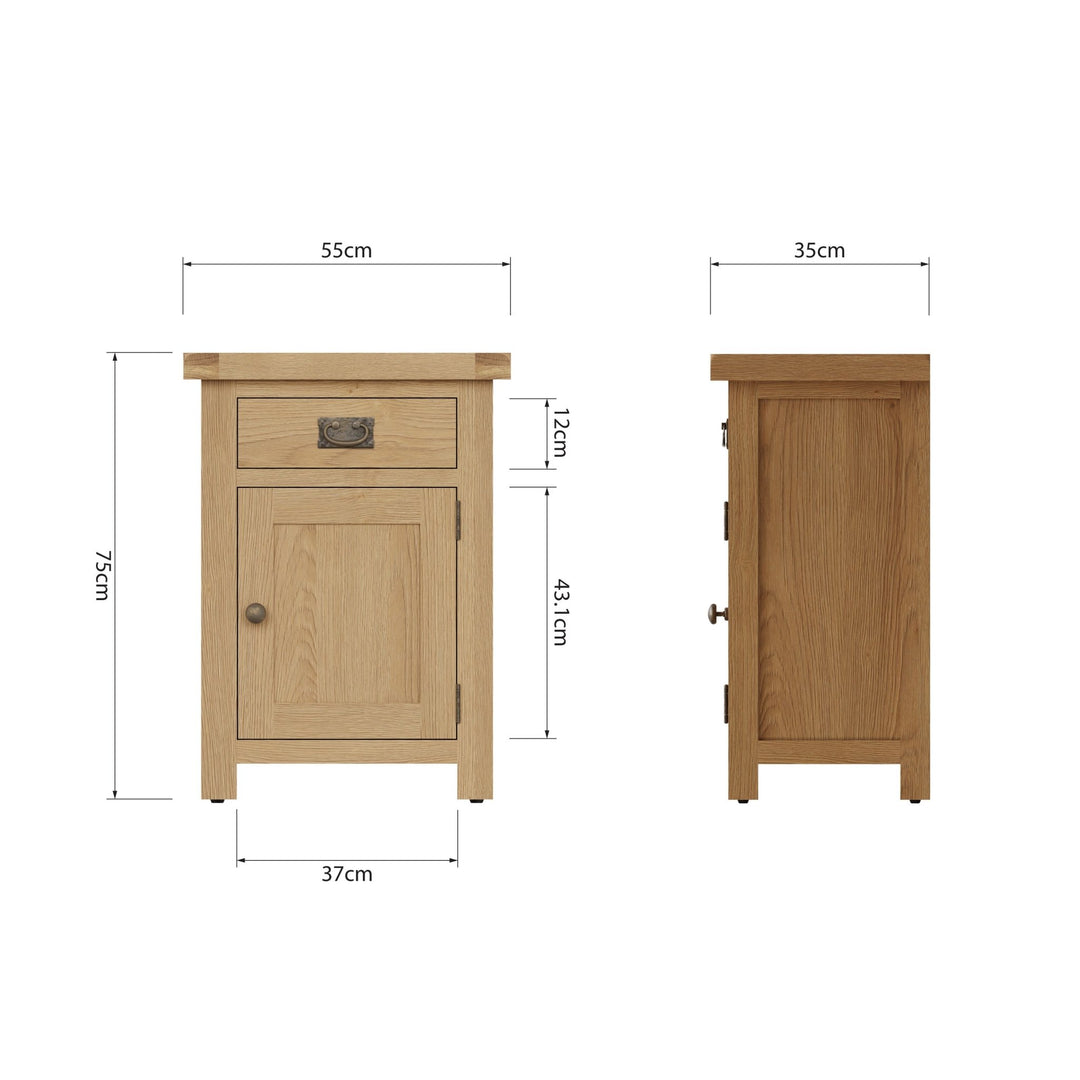 Kirdford Oak Small Cupboard9 - Duck Barn Interiors