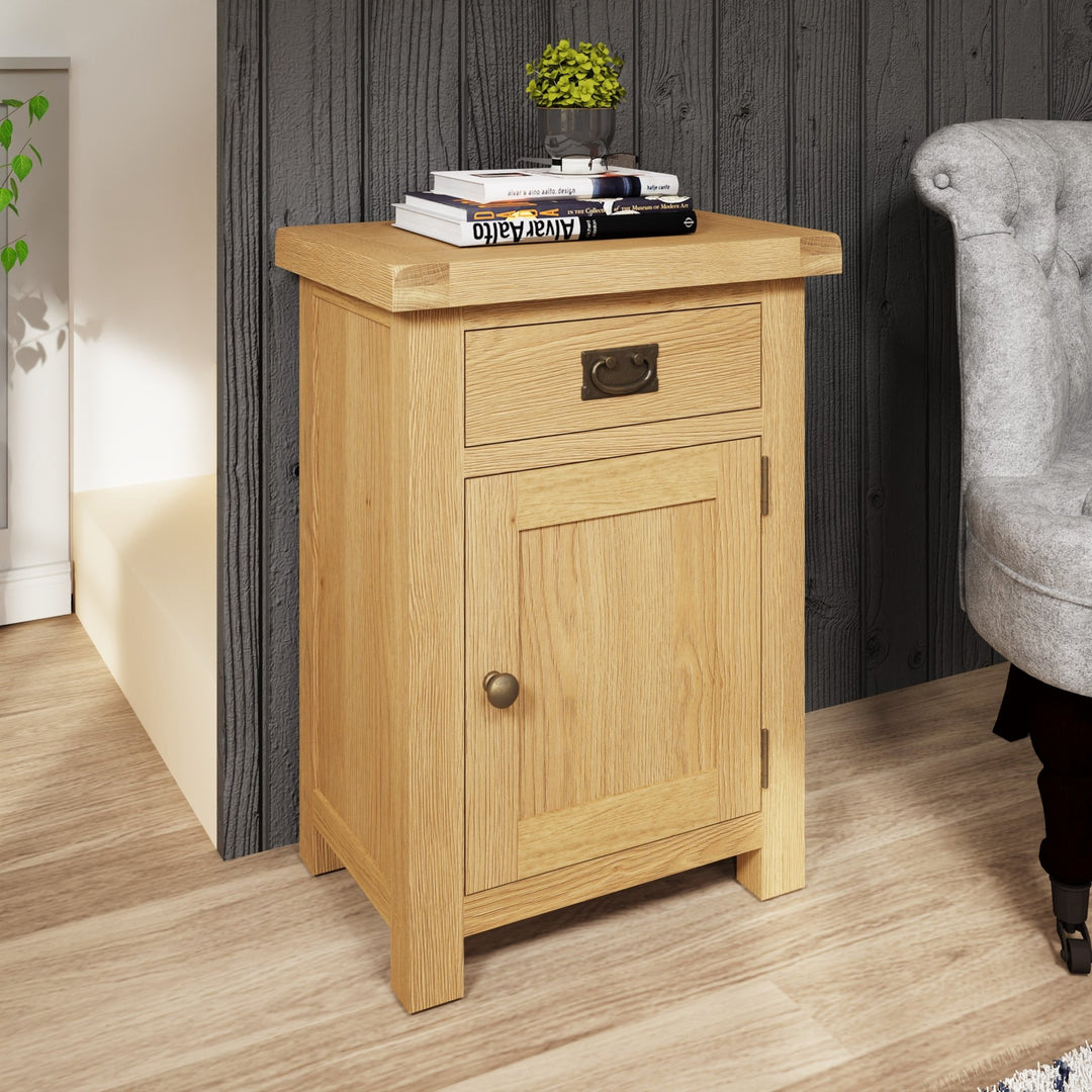 Kirdford Oak Small Cupboard1 - Duck Barn Interiors