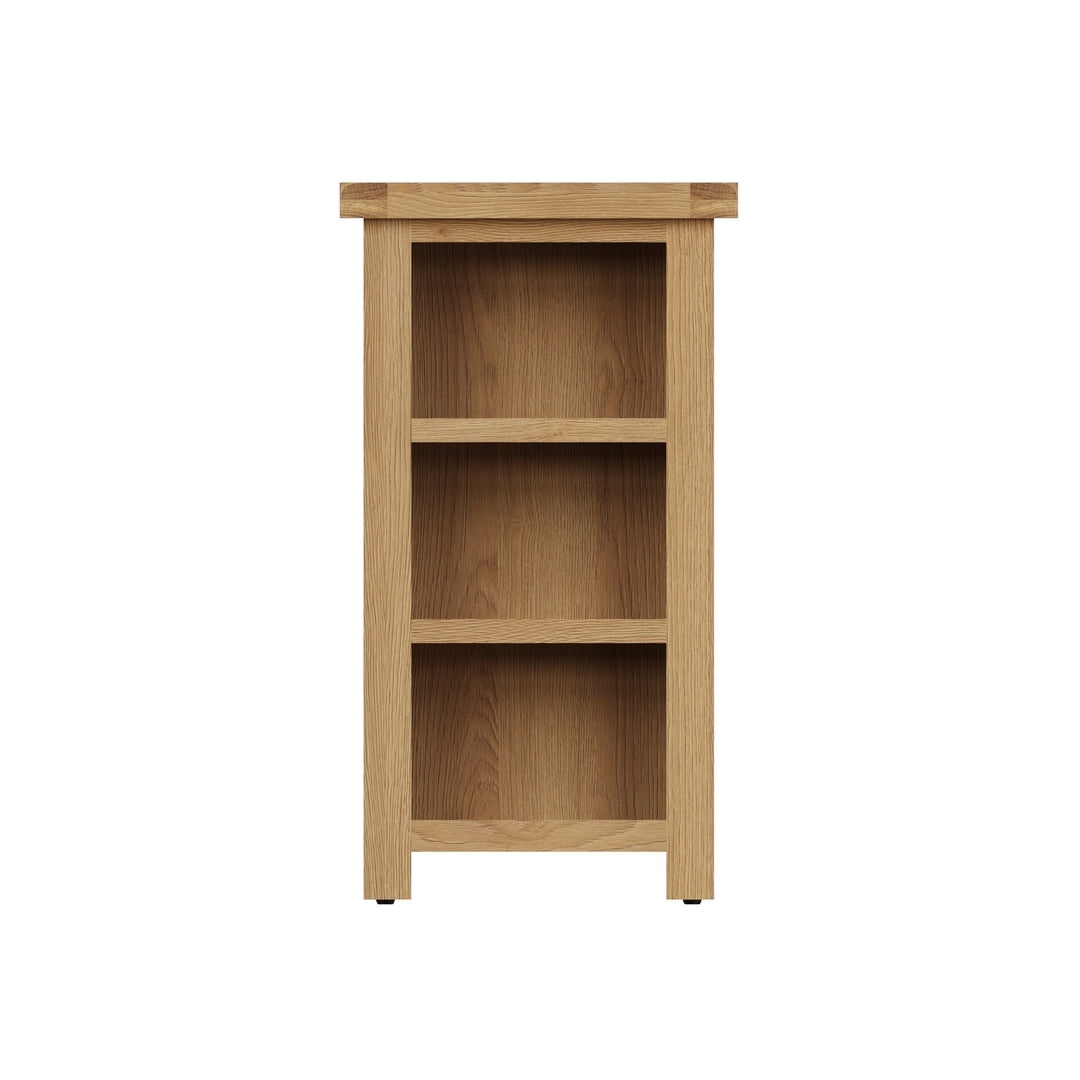 Kirdford Oak Small Narrow Bookcase5 - Duck Barn Interiors