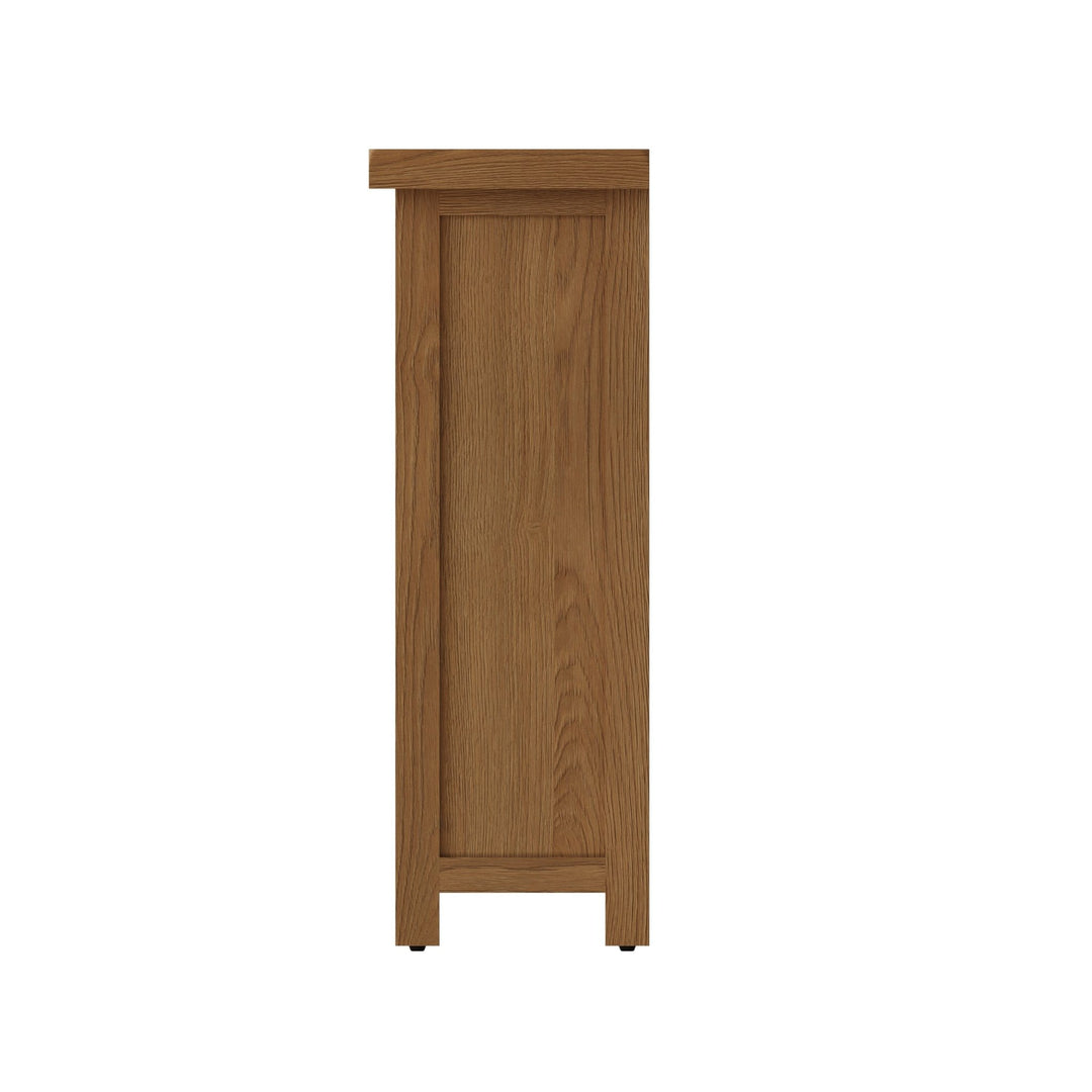 Kirdford Oak Small Narrow Bookcase4 - Duck Barn Interiors