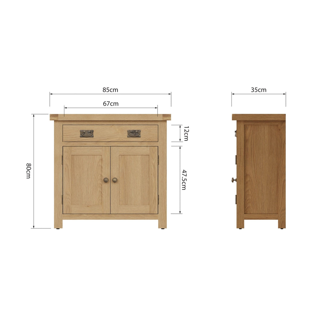 Kirdford Oak Small Sideboard9 - Duck Barn Interiors