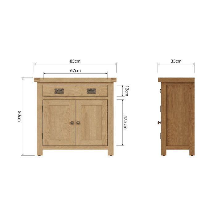 Kirdford Oak Small Sideboard9 - Duck Barn Interiors