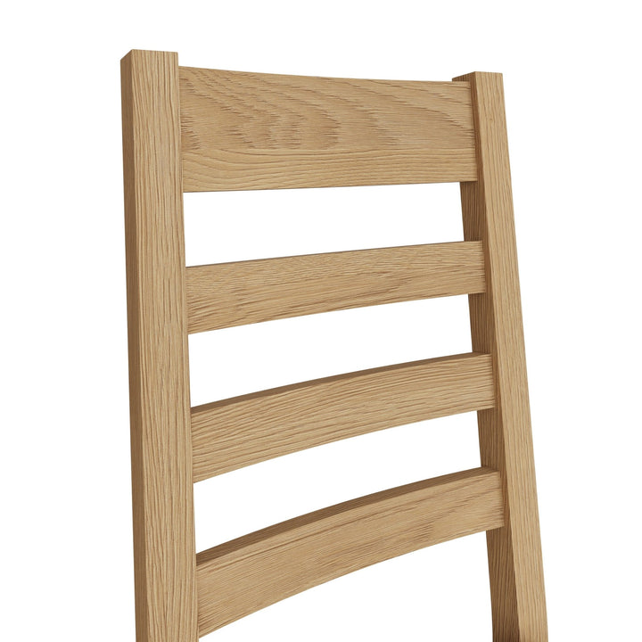 Kirdford Oak Upholstered Ladder Back Chair - Duck Barn Interiors