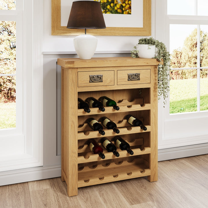 Kirdford Oak Wine Cabinet1 - Duck Barn Interiors