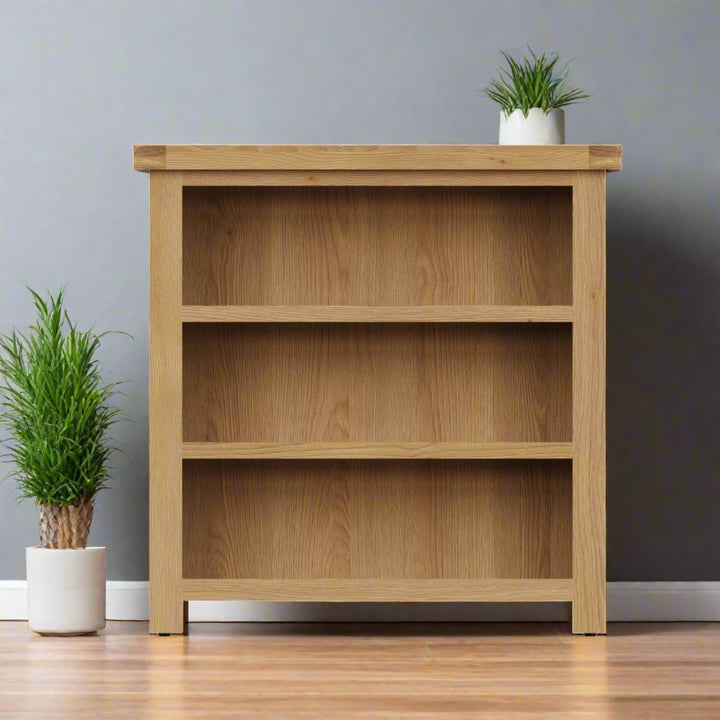 Kirdford Oak Wooden Small Bookcase1 - Duck Barn Interiors