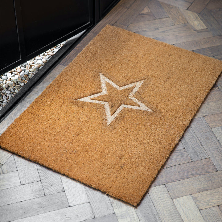 Large Embossed Star Doormat1 - Duck Barn Interiors