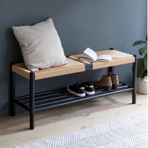 Longworth Hallway Bench - Black1 - Duck Barn Interiors