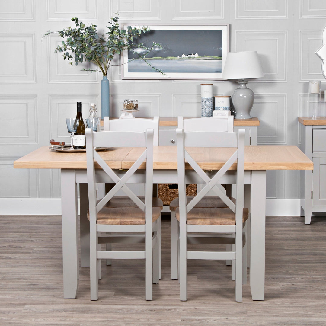 Loxhill Grey 1.2m Butterfly Extending Dining Table6 - Duck Barn Interiors