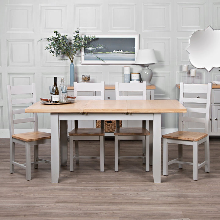 Loxhill Grey 1.2m Butterfly Extending Dining Table3 - Duck Barn Interiors