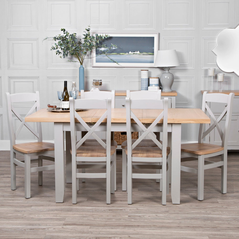 Loxhill Grey 1.2m Butterfly Extending Dining Table - Duck Barn Interiors