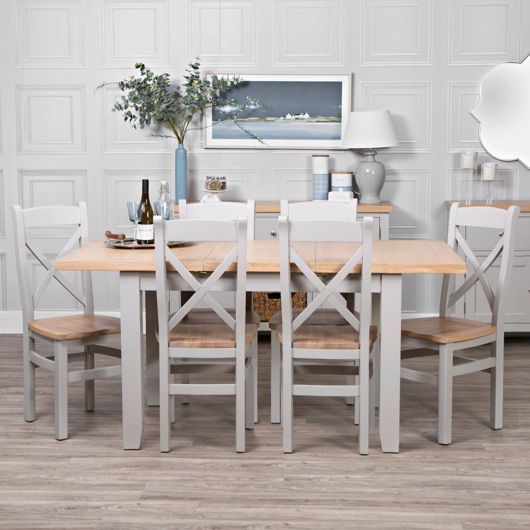 Loxhill Grey 1.2m Butterfly Extending Dining Table2 - Duck Barn Interiors