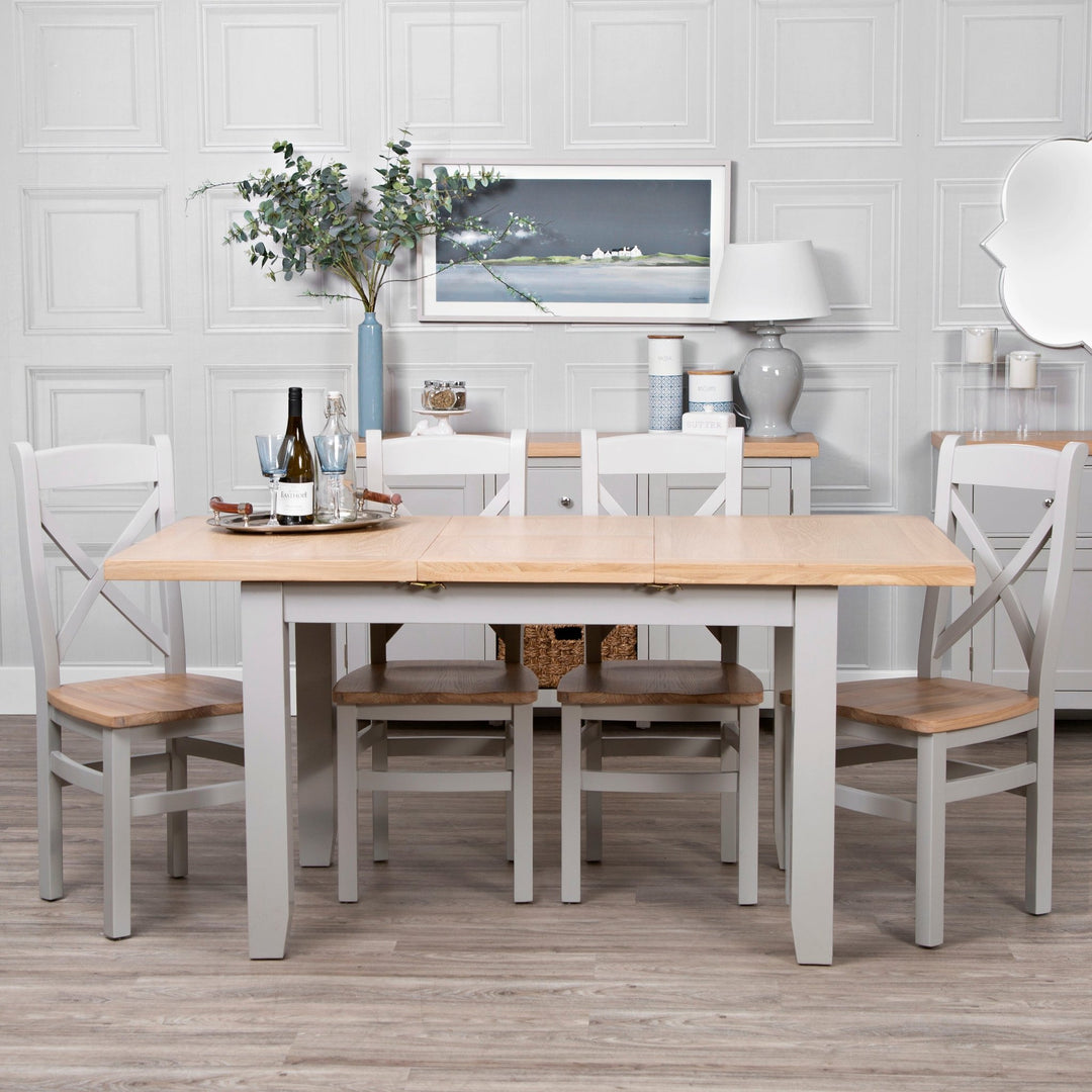 Loxhill Grey 1.2m Butterfly Extending Dining Table5 - Duck Barn Interiors