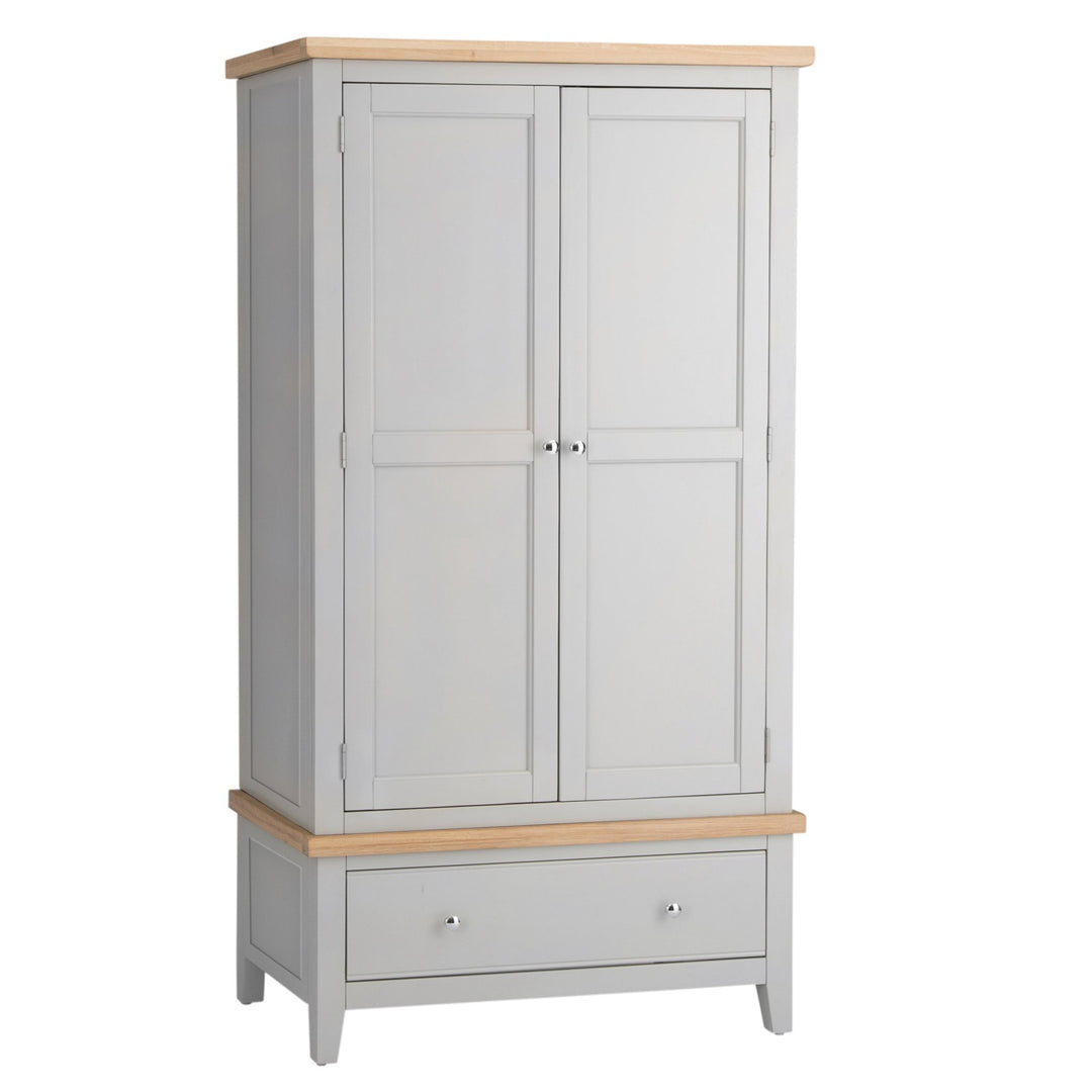 Loxhill Grey 2 Door Wardrobe3 - Duck Barn Interiors