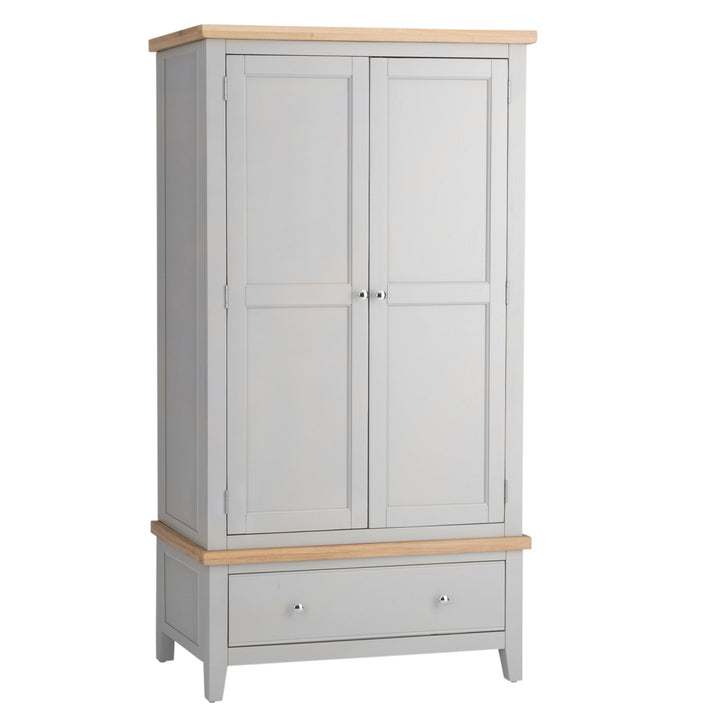 Loxhill Grey 2 Door Wardrobe3 - Duck Barn Interiors