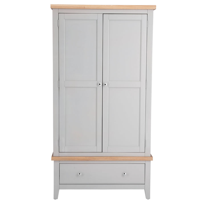 Loxhill Grey 2 Door Wardrobe11 - Duck Barn Interiors