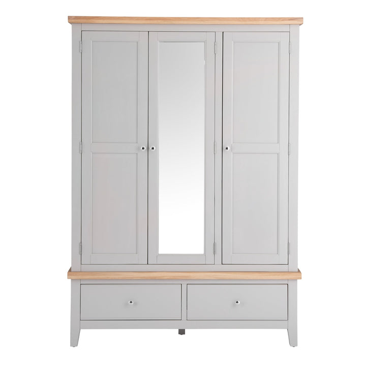 Loxhill Grey 3 Door Wardrobe3 - Duck Barn Interiors