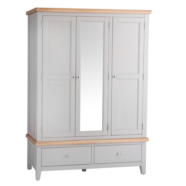 Loxhill Grey 3 Door Wardrobe12 - Duck Barn Interiors