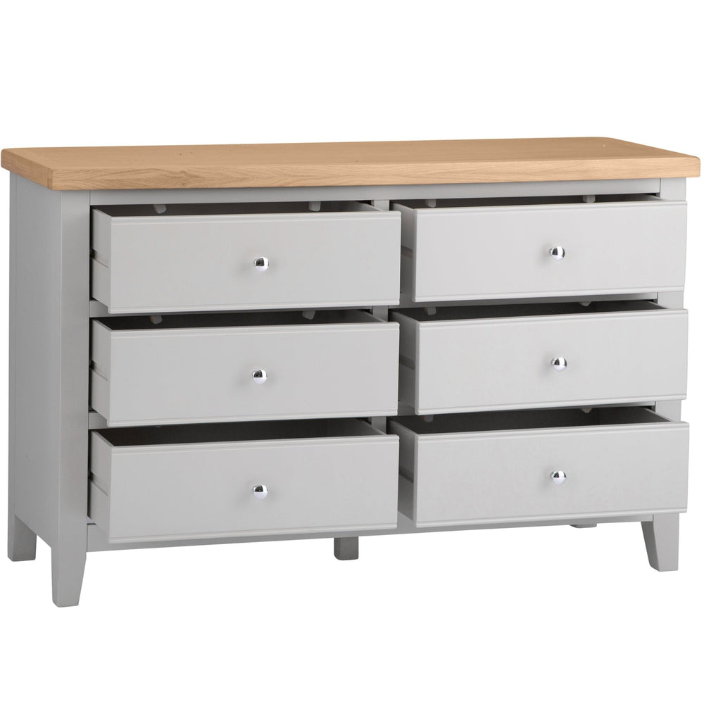 Loxhill Grey 6 Drawer Chest - Duck Barn Interiors