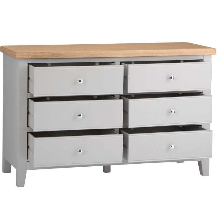 Loxhill Grey 6 Drawer Chest2 - Duck Barn Interiors