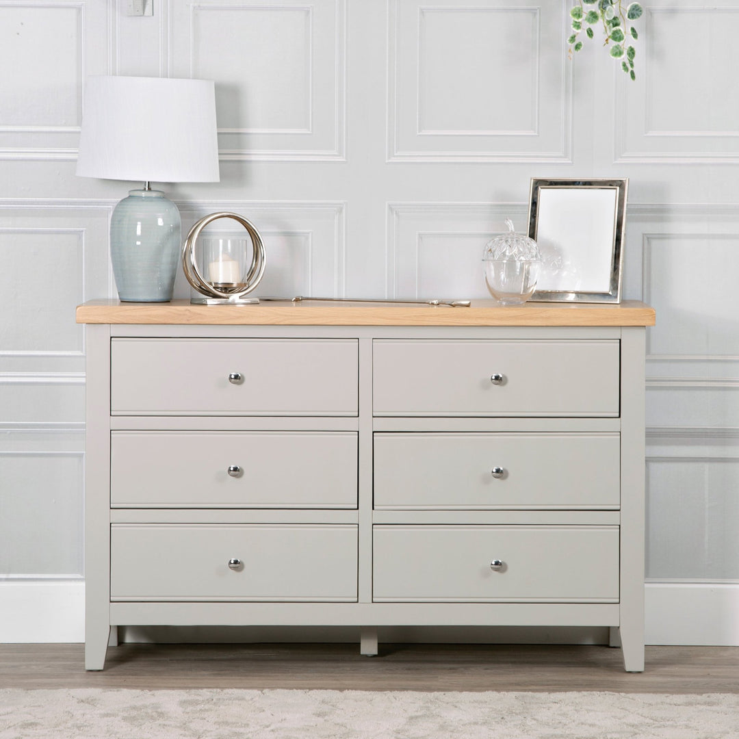 Loxhill Grey 6 Drawer Chest - Duck Barn Interiors