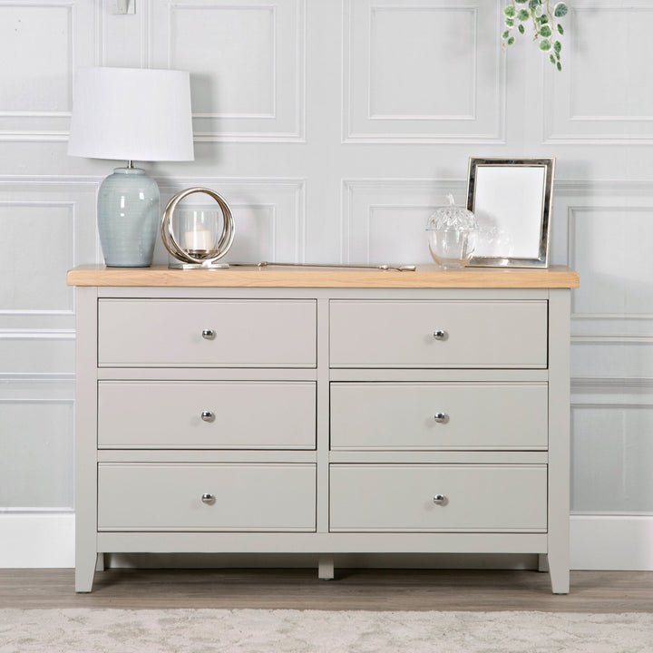 Loxhill Grey 6 Drawer Chest1 - Duck Barn Interiors