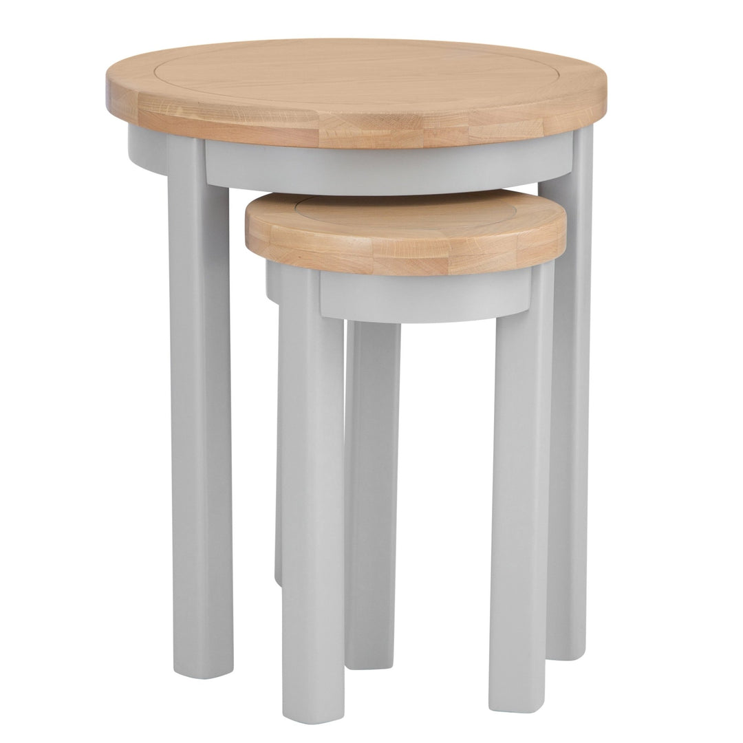 Loxhill Grey Round Nest of 2 Tables6 - Duck Barn Interiors