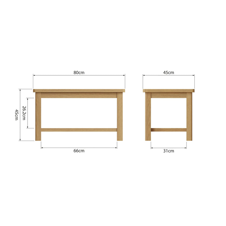 Loxwood Oak Small Coffee Table - Duck Barn Interiors