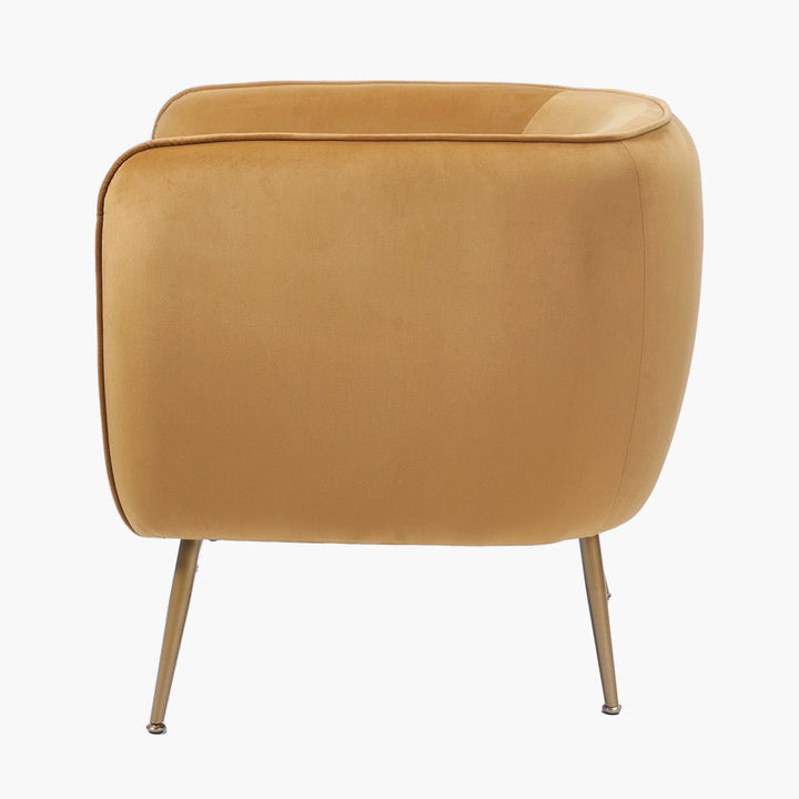 Lucca Gold Velvet Chair with Gold Legs7 - Duck Barn Interiors