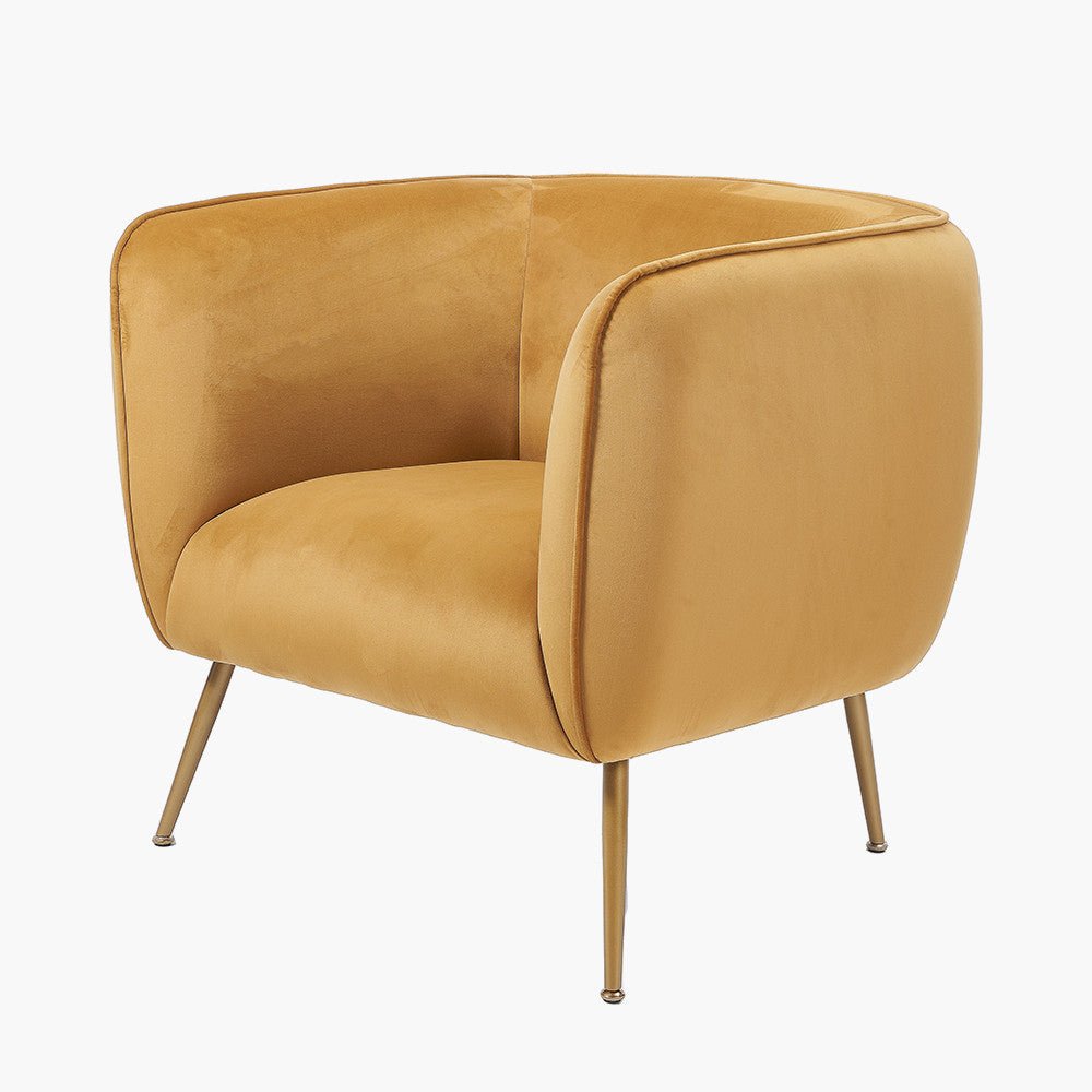 Lucca Gold Velvet Chair with Gold Legs8 - Duck Barn Interiors