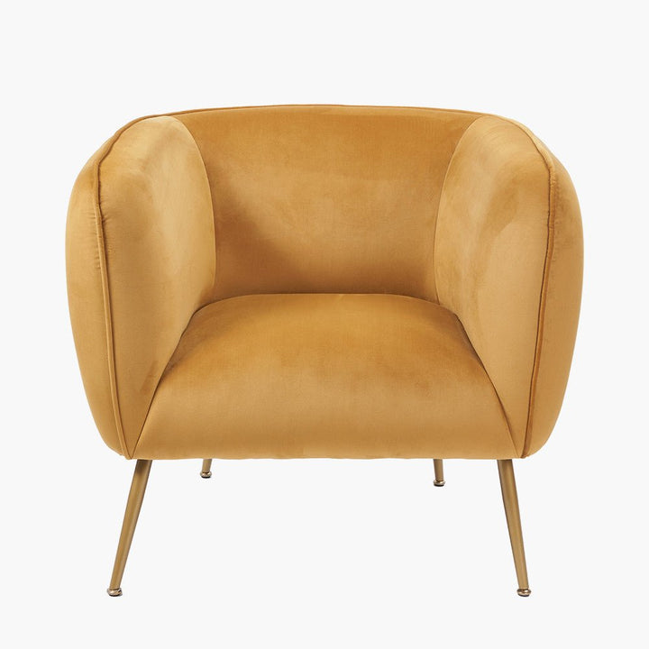 Lucca Gold Velvet Chair with Gold Legs9 - Duck Barn Interiors