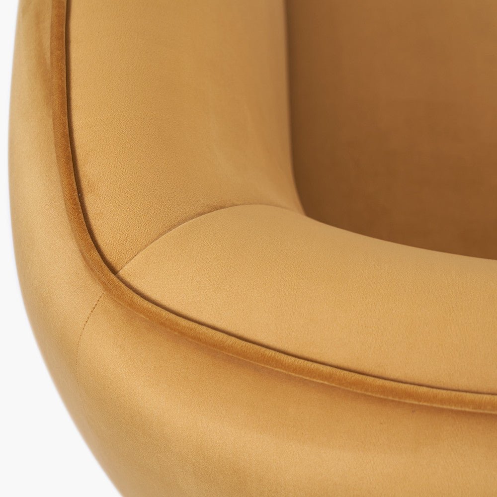 Lucca Gold Velvet Chair with Gold Legs4 - Duck Barn Interiors