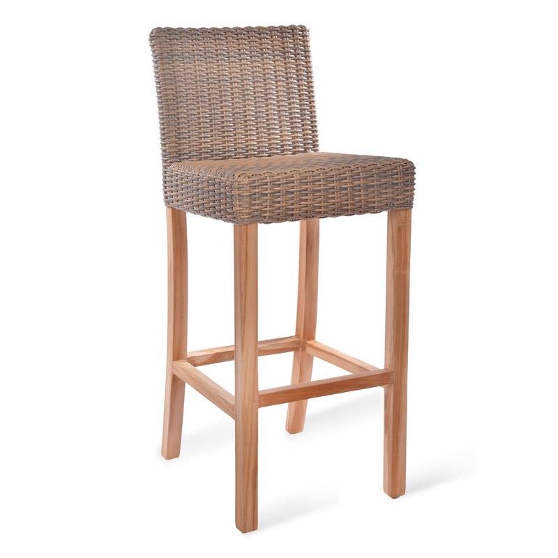 Lymington Bar Stool - All - weather Rattan2 - Duck Barn Interiors