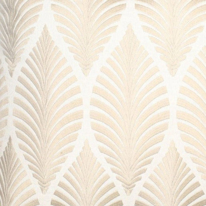 Malini Georgina Natural Embroidered Leaf Cushion - Duck Barn Interiors