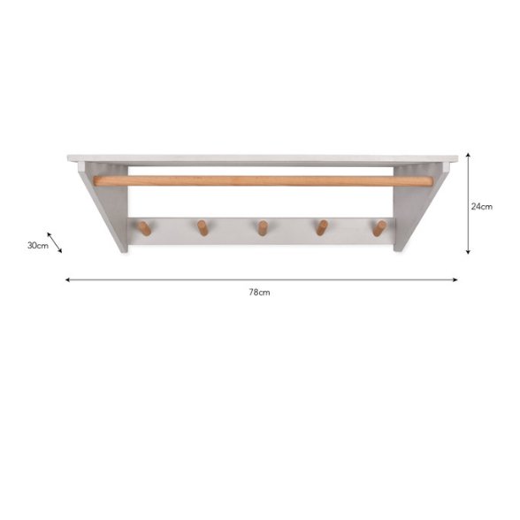 Melcombe Slatted Laundry Shelf - Lily White3 - Duck Barn Interiors