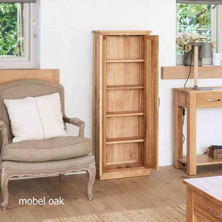 Mobel Oak CD/DVD Storage Cupboard3 - Duck Barn Interiors