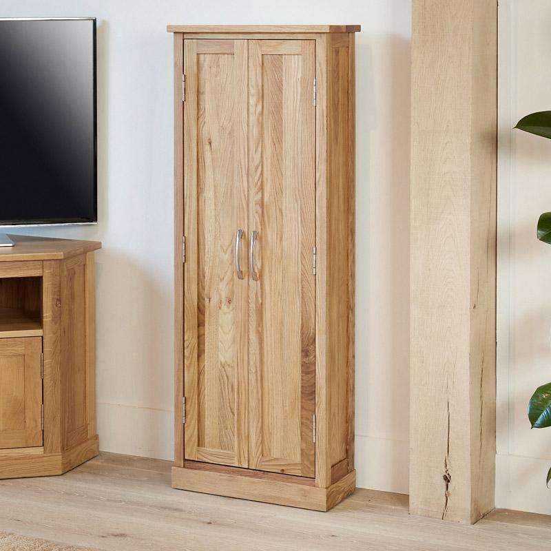 Mobel Oak CD/DVD Storage Cupboard2 - Duck Barn Interiors