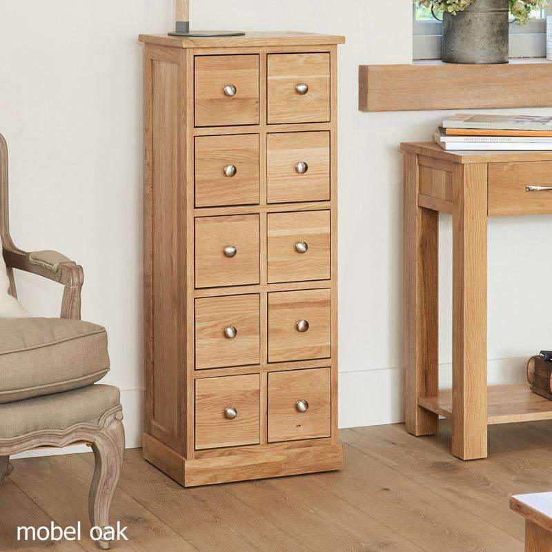 Mobel Oak DVD/CD Storage Drawers2 - Duck Barn Interiors