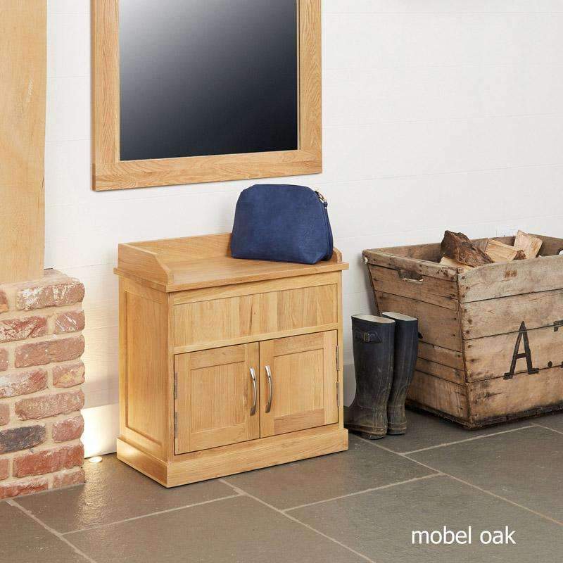 Mobel Oak Shoe Bench with Hidden Storage3 - Duck Barn Interiors