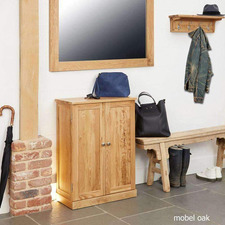 Mobel Oak Shoe Storage Cupboard3 - Duck Barn Interiors