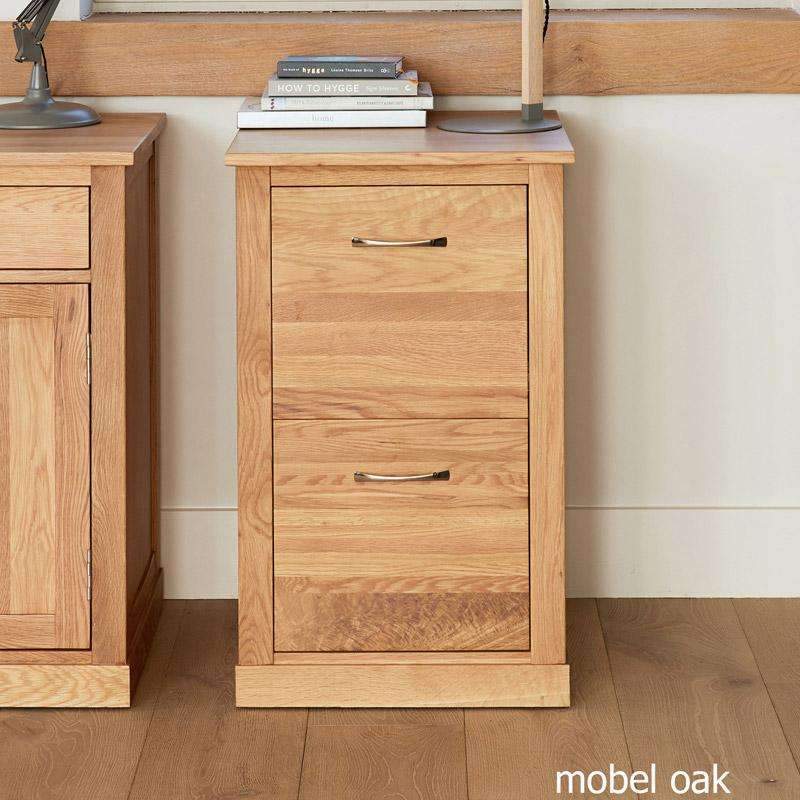 Mobel Oak Two Drawer Filing Cabinet2 - Duck Barn Interiors