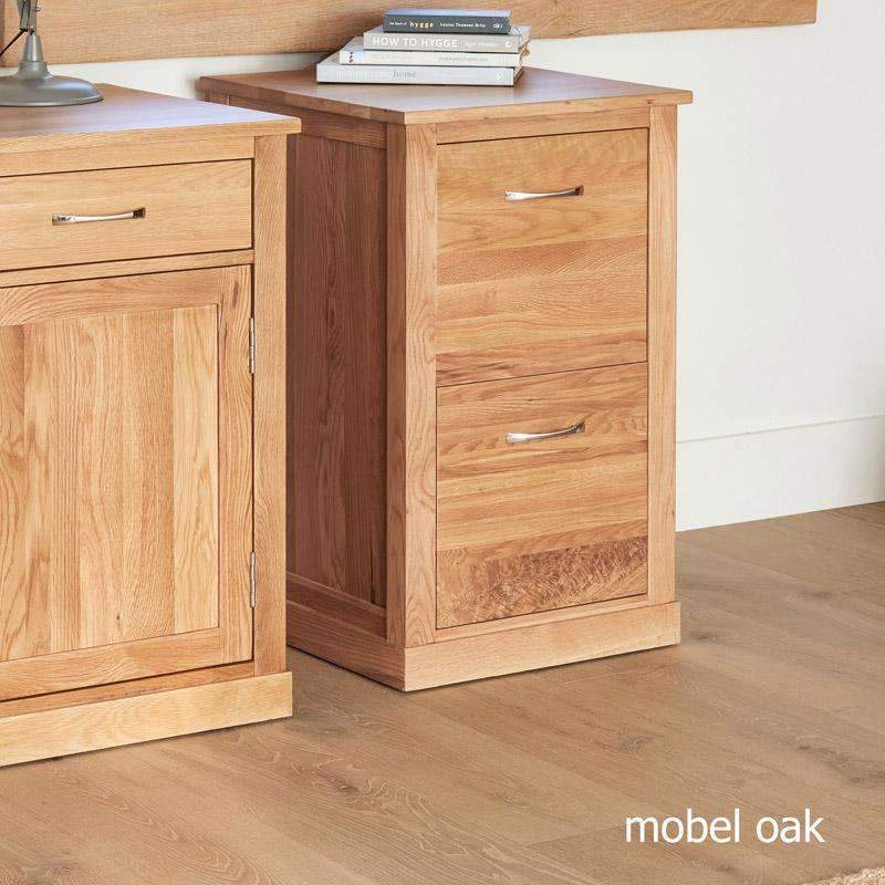 Mobel Oak Two Drawer Filing Cabinet3 - Duck Barn Interiors