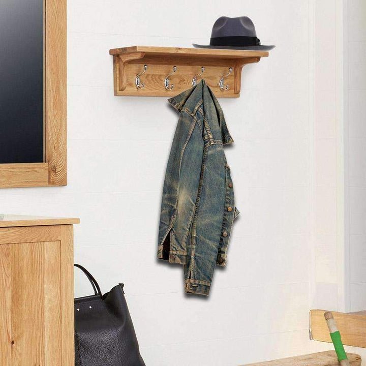 Mobel Oak Wall Mounted Coat Rack3 - Duck Barn Interiors