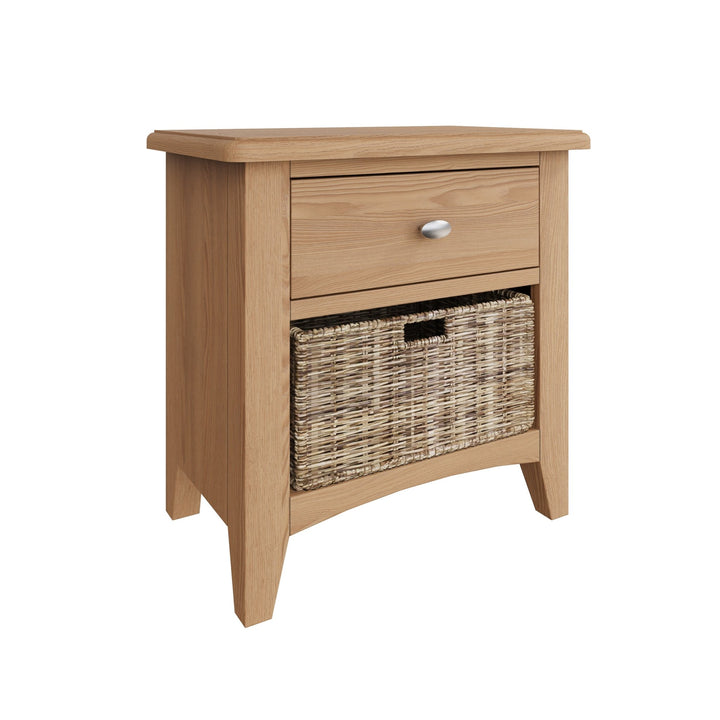 Ockley Oak 1 Drawer 1 Basket Cabinet - Duck Barn Interiors