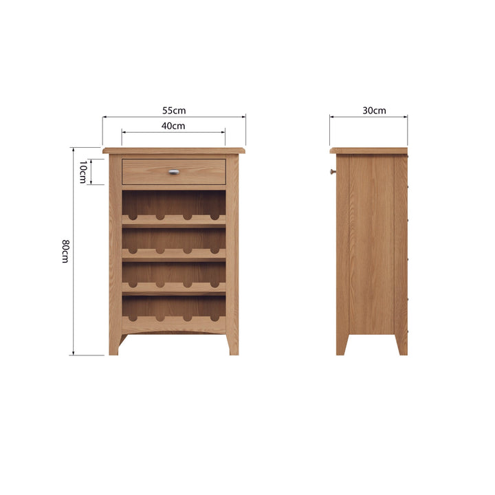 Ockley Oak Wine Cabinet - Duck Barn Interiors