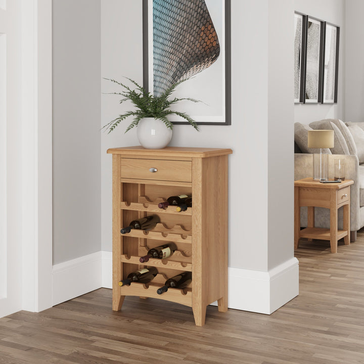 Ockley Oak Wine Cabinet - Duck Barn Interiors