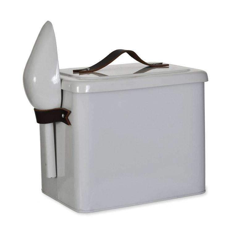 Pet Food Storage Bin in Chalk White - Small - Duck Barn Interiors