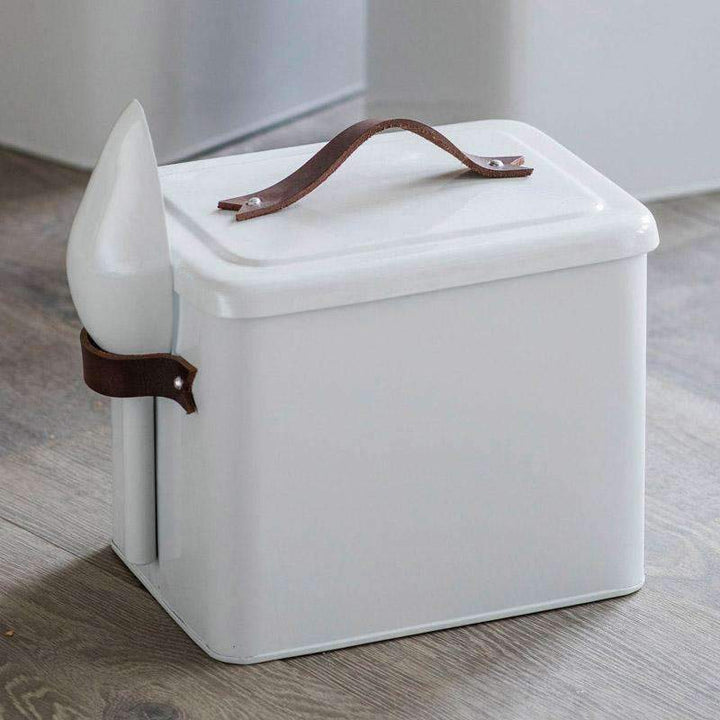 Pet Food Storage Bin in Chalk White - Small - Duck Barn Interiors